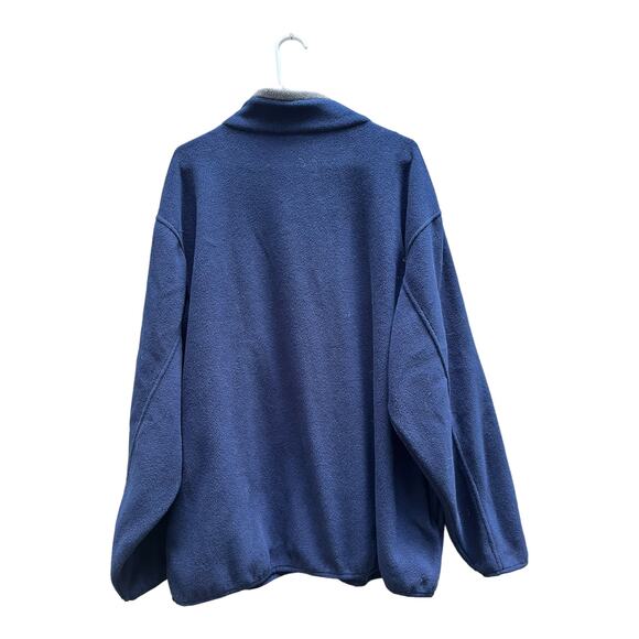 Majestic New York Giants Navy Blue Fleece Quarter Zip Pullover Men's Large - Picture 6 of 6